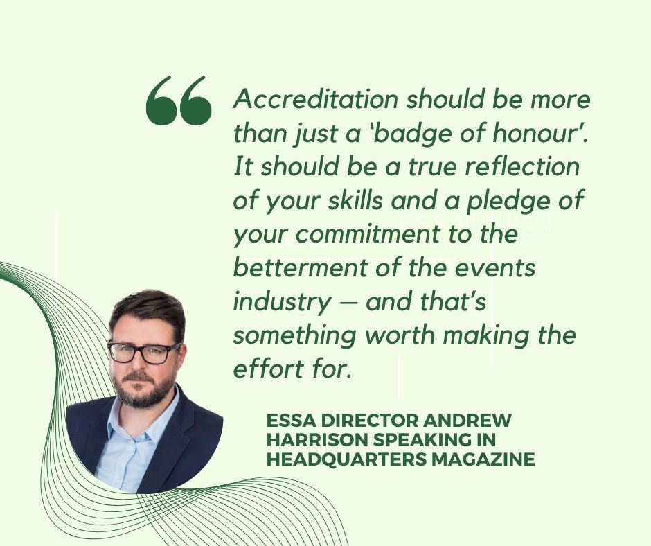 What makes an accredited body in the events industry?